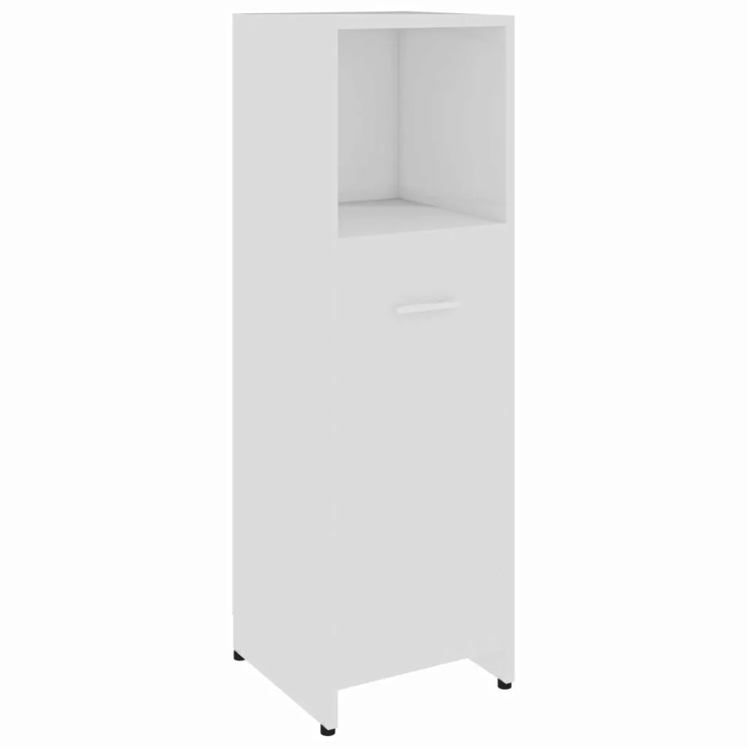 Badezimmerschrank Hochglanz-weiß 30x30x95 Cm Spanplatte günstig online kaufen