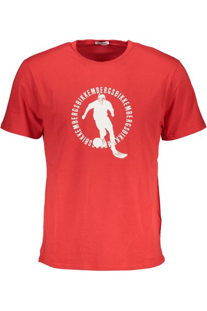 Bikkembergs T-Shirt Stylisches Herren Kurzarm T-Shirt in Rot mit günstig online kaufen