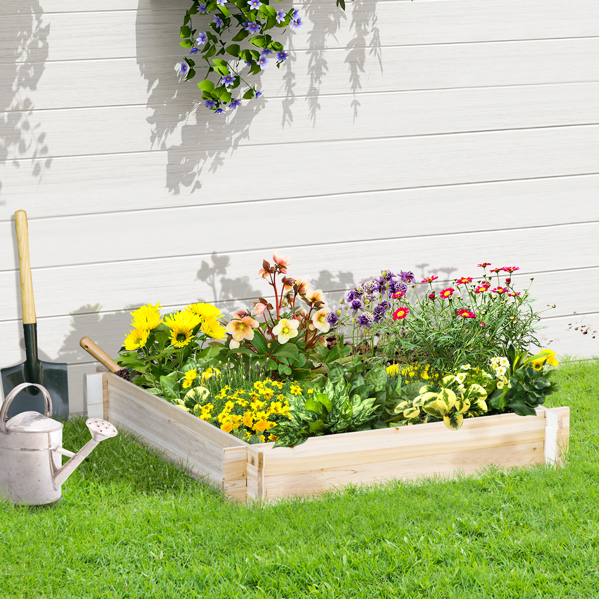 Outsunny Hochbeet aus Holz, Garten-Hochbeet, bodenloses Design, einfach zu günstig online kaufen