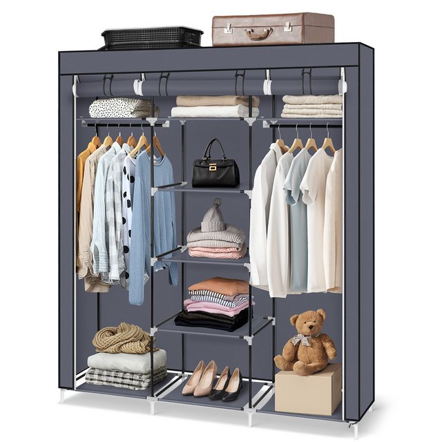 Bellavio Kleiderschrank Stoffschrank 12 Ablagen (1-St., 150x45x175cm) mit Ü günstig online kaufen