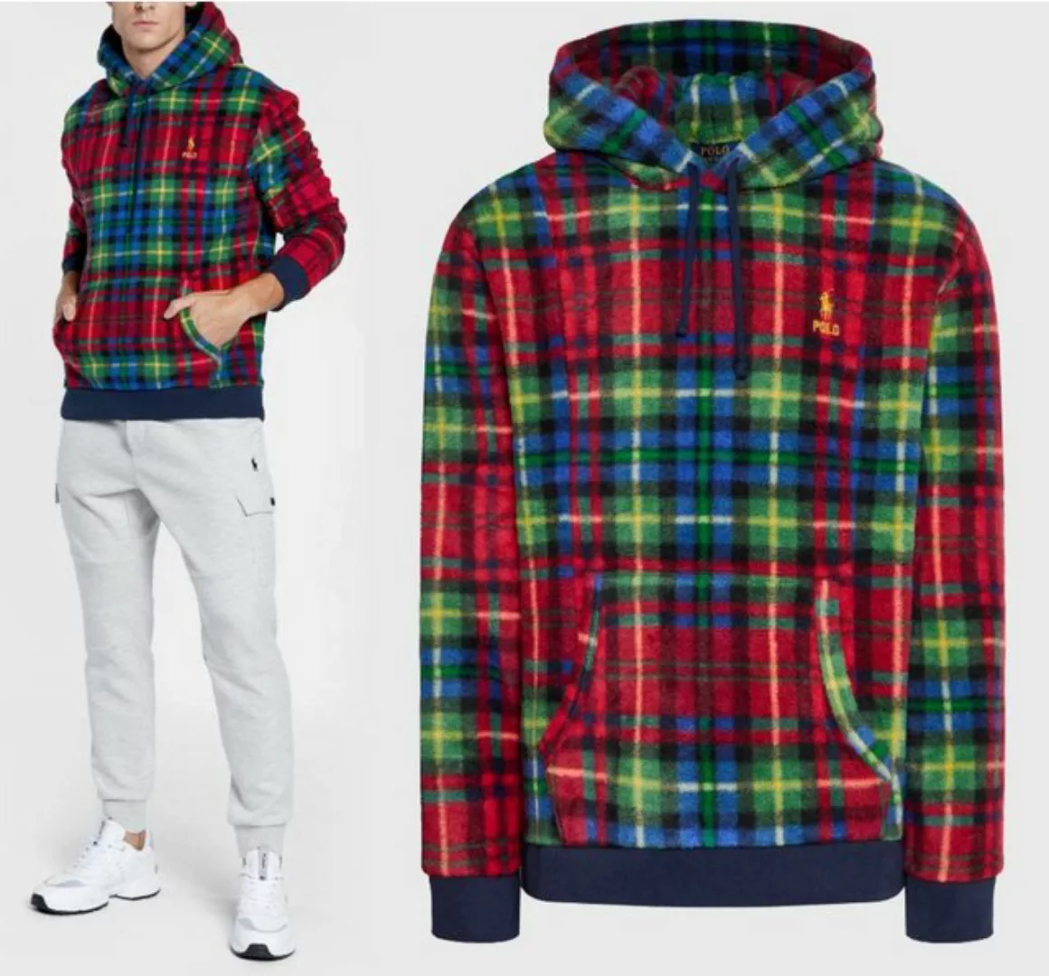 Ralph Lauren Winterjacke POLO RALPH LAUREN Hoodie Royal Crimson Plaid Jacke günstig online kaufen