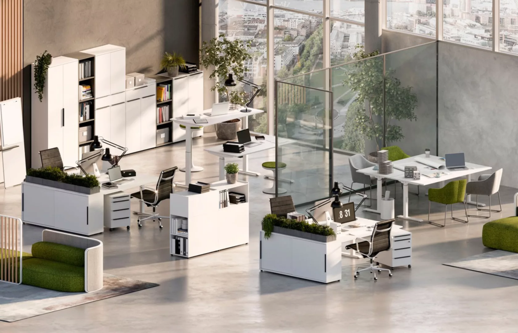 GERMANIA Büromöbel-Set »Mailand«, 2-teiliges Set: Schreibtisch + Rollcontai günstig online kaufen