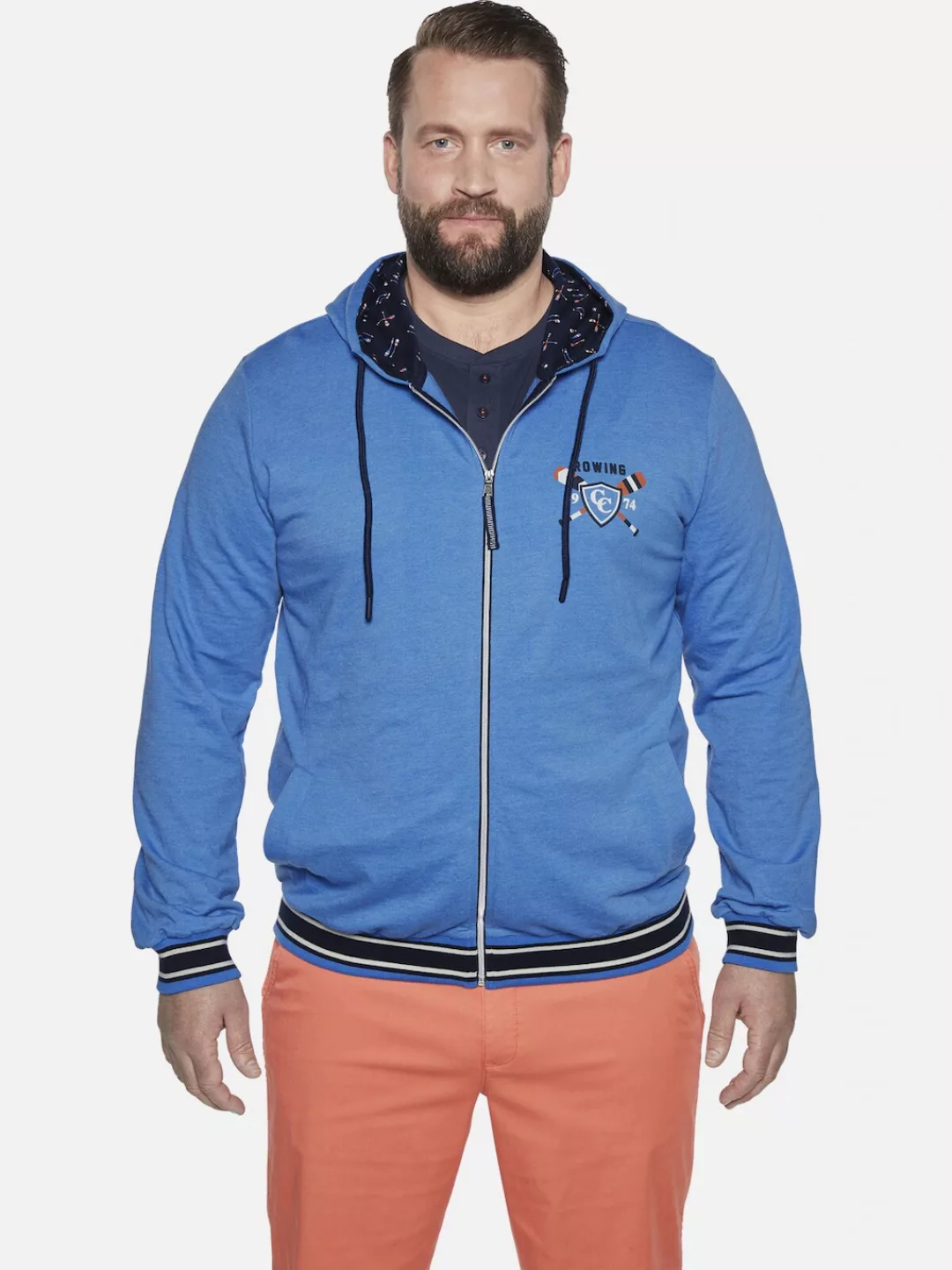 Charles Colby Kapuzensweatjacke "Sweatjacke DUKE EDMUND", mit kontrastfarbe günstig online kaufen