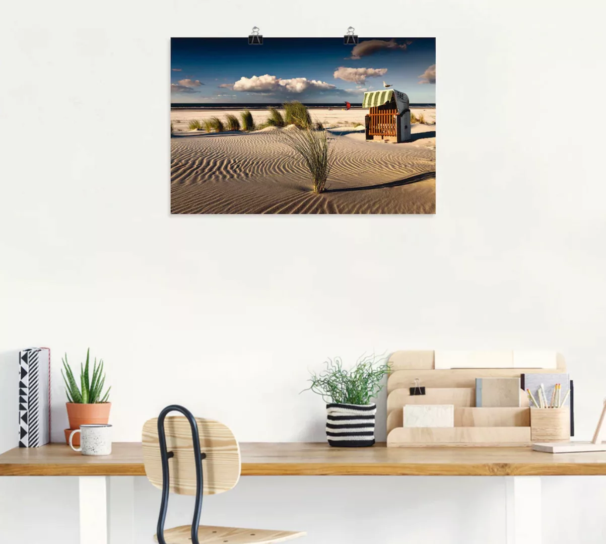 Artland Wandbild "An einem Sommerabend am Strand", Küste, (1 St.), als Alub günstig online kaufen