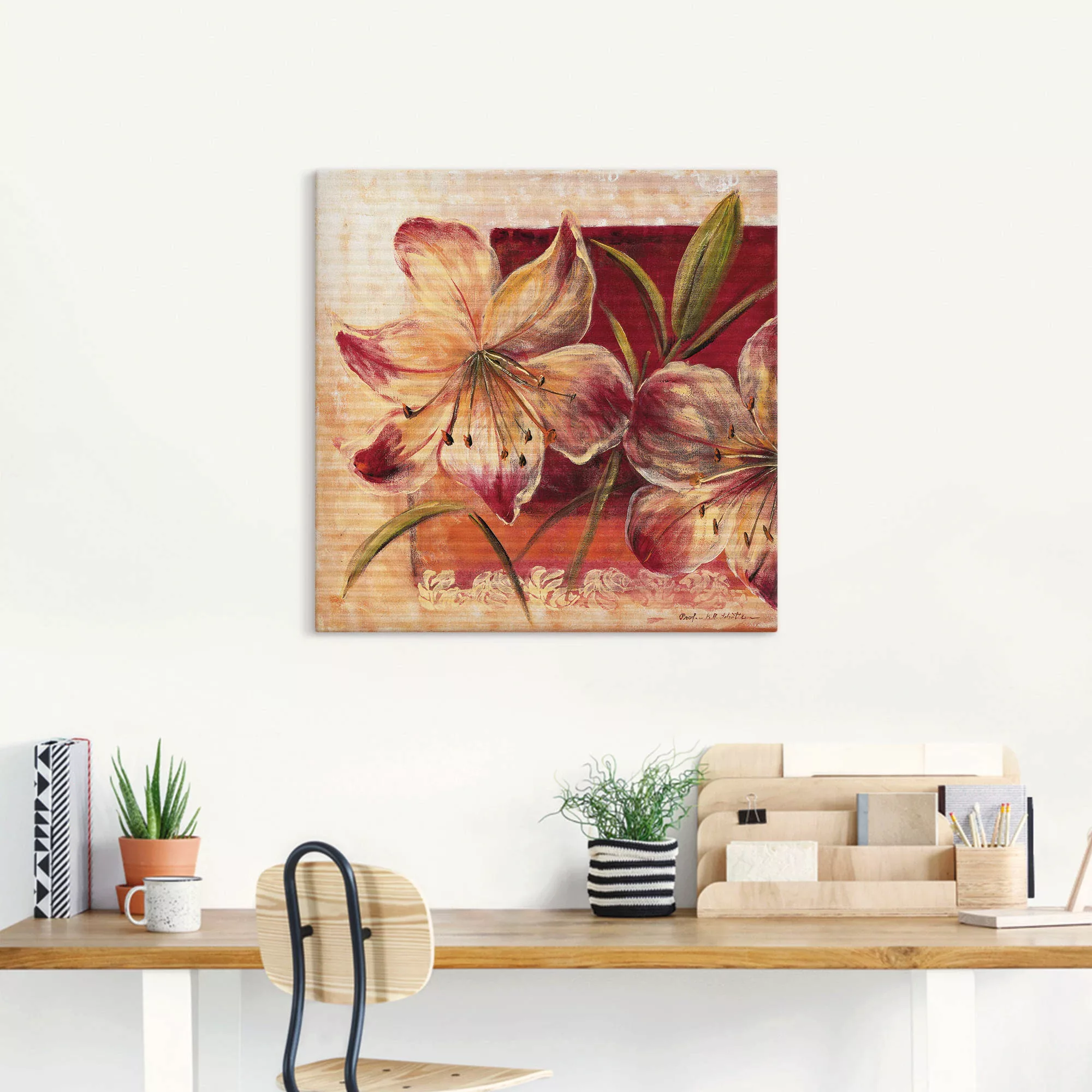 Artland Wandbild »Klassische Blumen III«, Blumen, (1 St.), als Leinwandbild günstig online kaufen