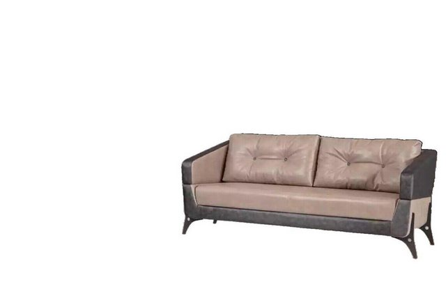 JVmoebel Sofa Luxus Sofagarnitur Sofa Beige Arbeitszimmer Sessel Dreisitzer günstig online kaufen