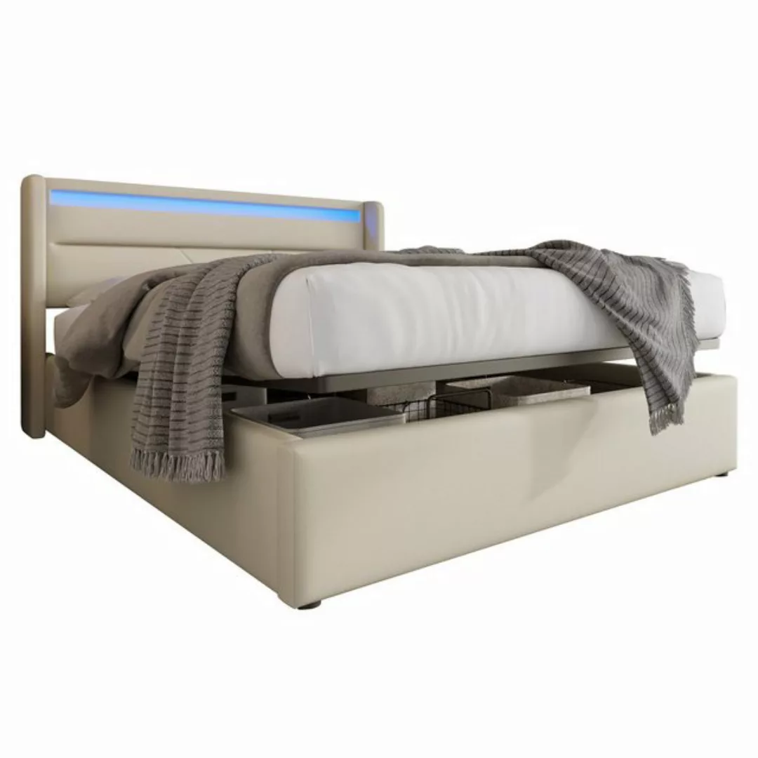 BlingBin Boxspringbett Stauraumbett Polsterbett (1-St., Funktionsbett mit B günstig online kaufen