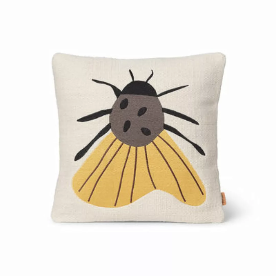 Kissen Forest - Moth textil bunt / 40 x 40 cm - Bestickt - Ferm Living - Bu günstig online kaufen