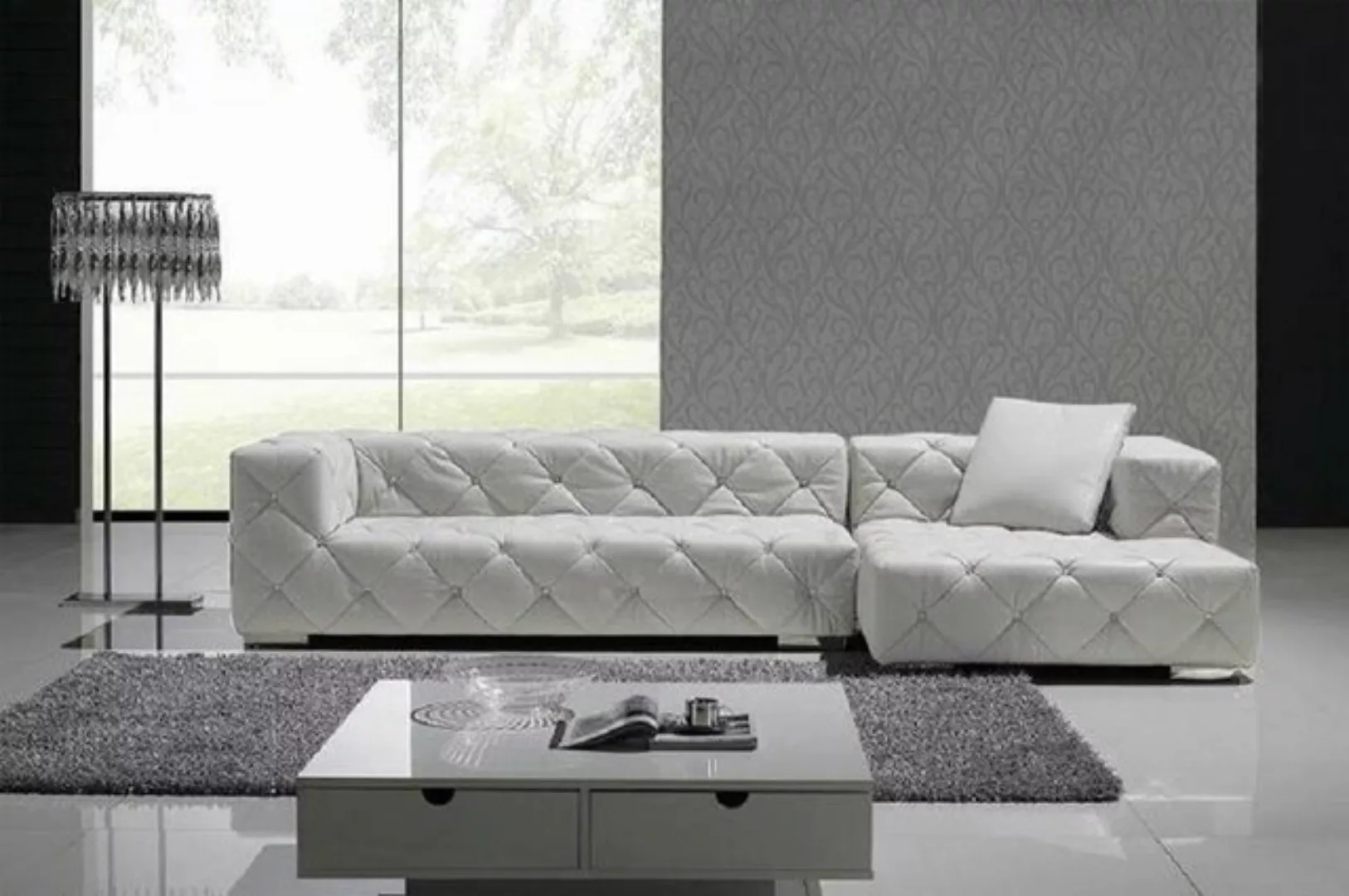 JVmoebel Ecksofa Chesterfield Leder Modern Ecksofa Wohnlandschaft Ledersofa günstig online kaufen