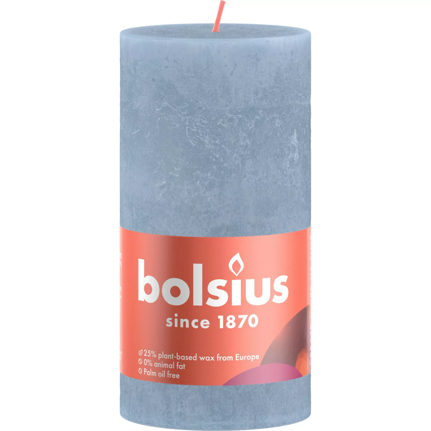 Bolsius Rustik-Kerze Shine Winter Edition Ø 6,8 cm x 13 cm Himmelblau günstig online kaufen