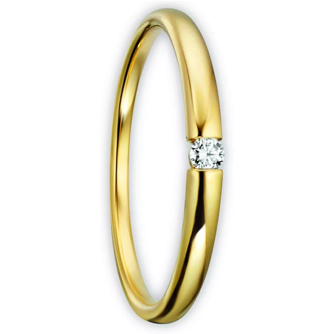 ONE ELEMENT Diamantring "0.04 ct Diamant Brillant Ring aus 585 Gelbgold", D günstig online kaufen