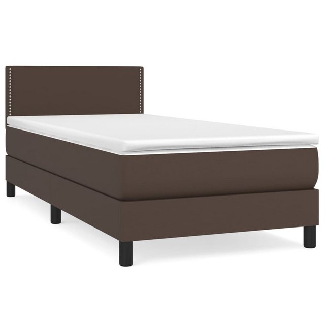 vidaXL Boxspringbett Bett Boxspringbett mit Matratze Kunstleder (90 x 200 c günstig online kaufen