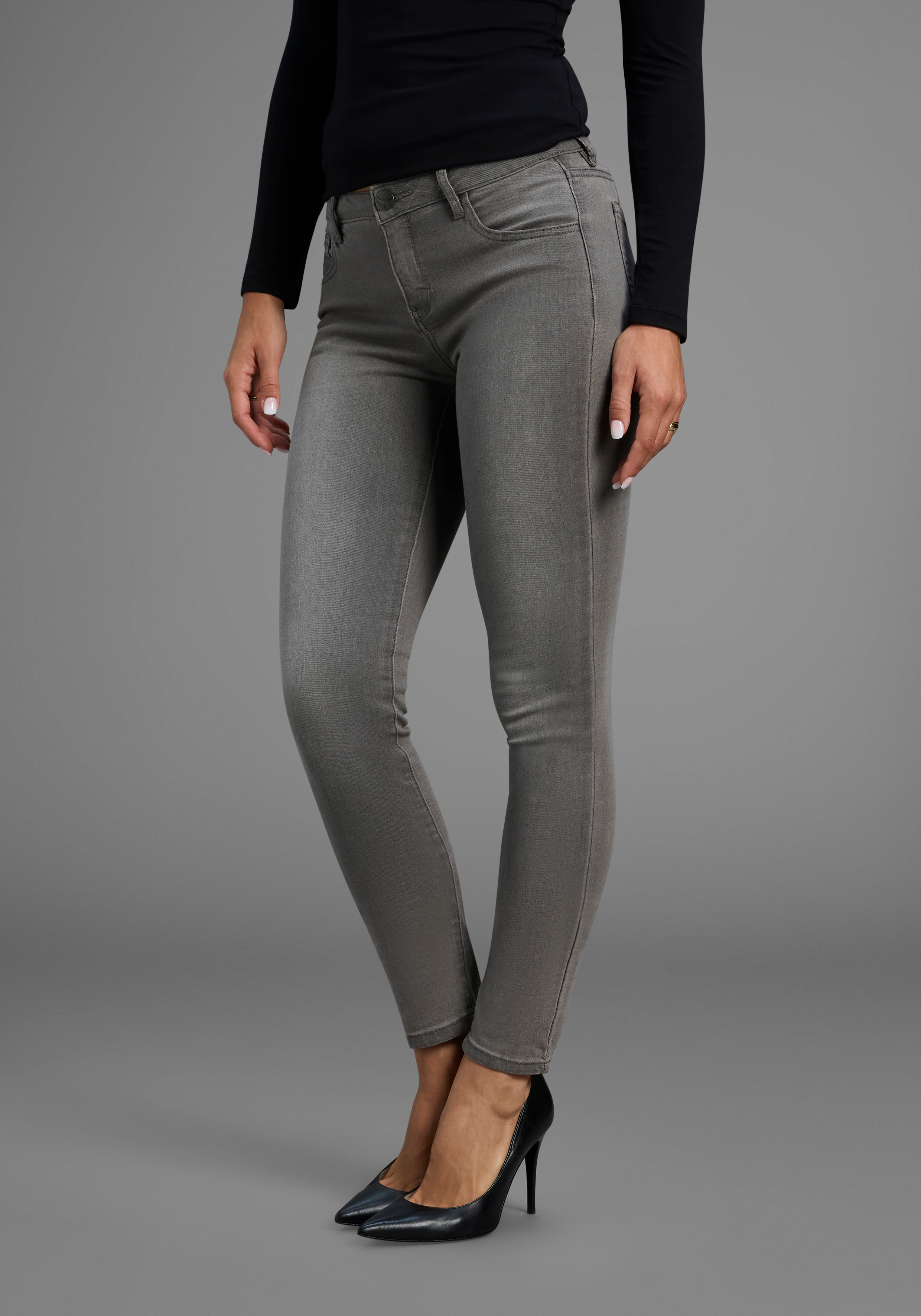 Arizona Skinny-fit-Jeans "Ultra-Stretch", extra-enger Beinverlauf, normale günstig online kaufen
