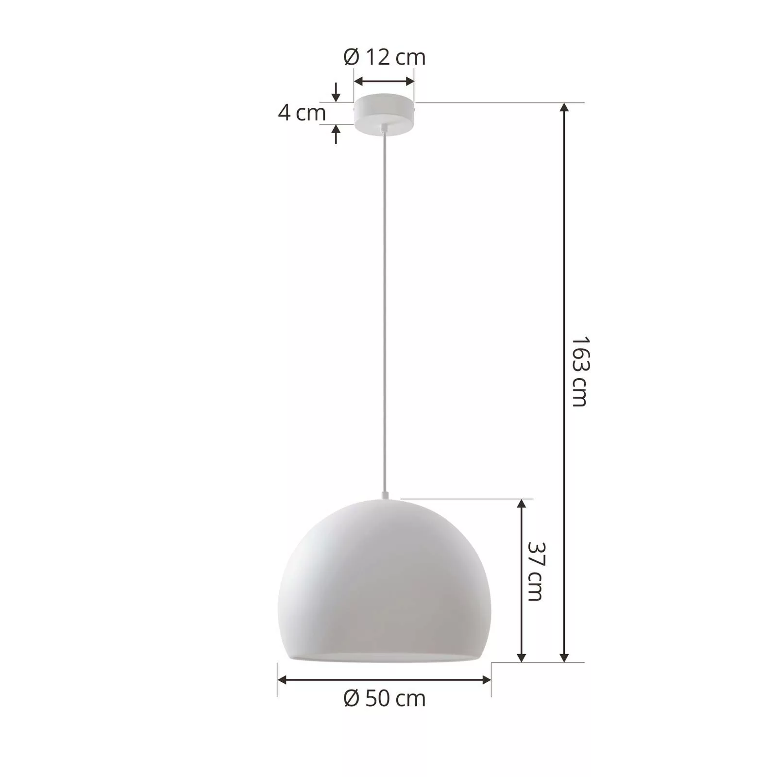 Lucande Lythara LED-Hängeleuchte weiß matt Ø 50cm günstig online kaufen