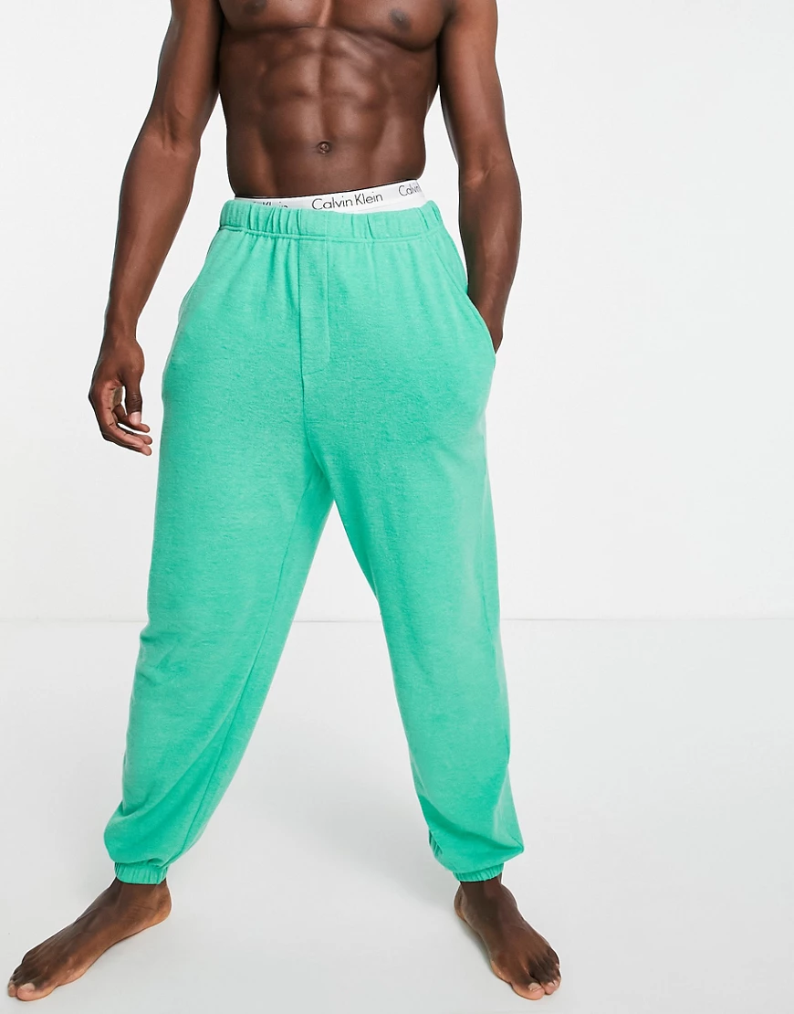 ASOS DESIGN – Jogginghose in grüner Strick-Optik günstig online kaufen