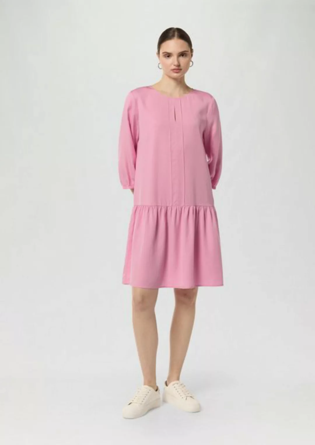 comma casual identity Minikleid Kleid aus Lyocell Logo, Raffung günstig online kaufen