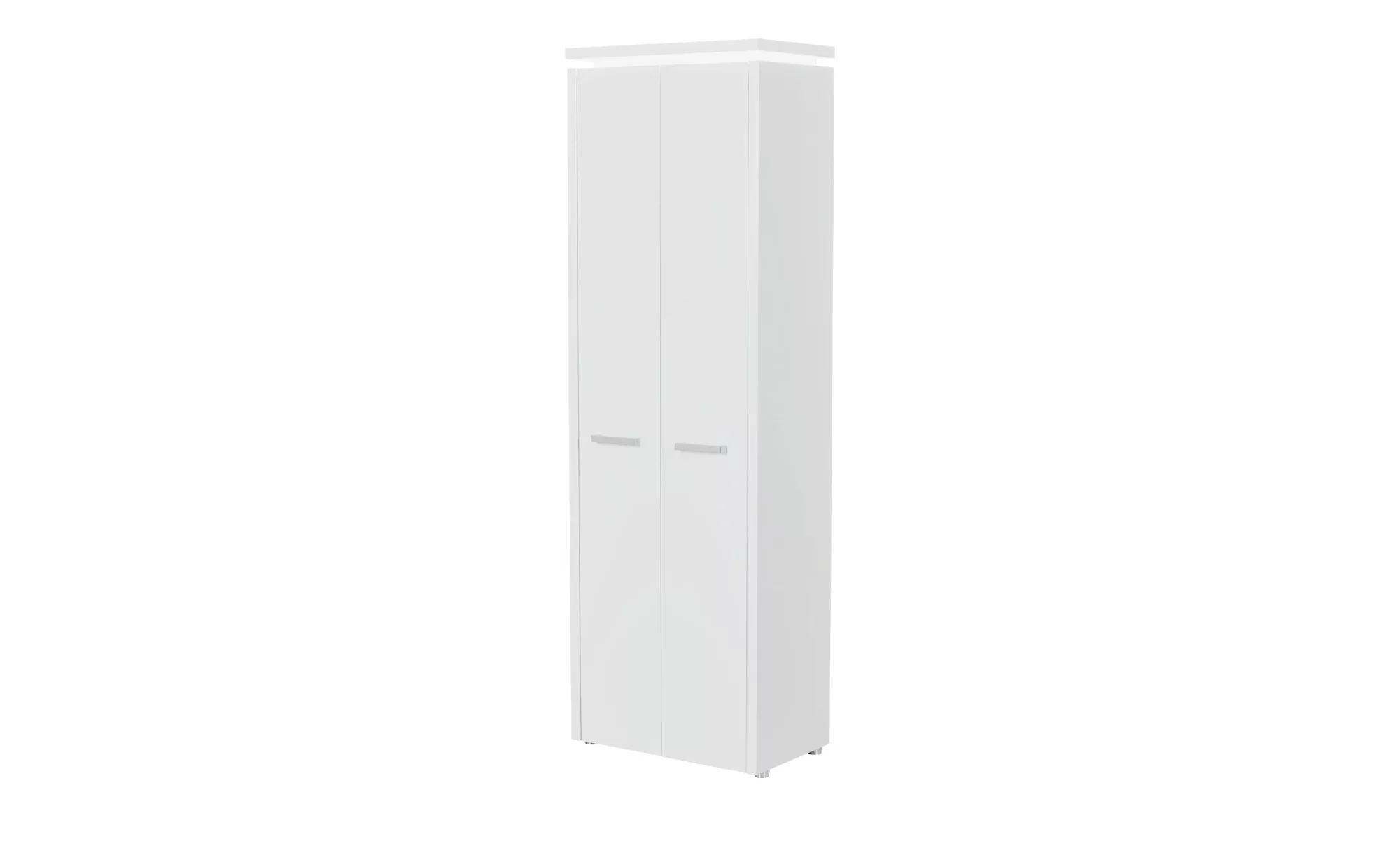 Dielenschrank mit LED-Beleuchtung - weiß - 62 cm - 192 cm - 37 cm - Gardero günstig online kaufen