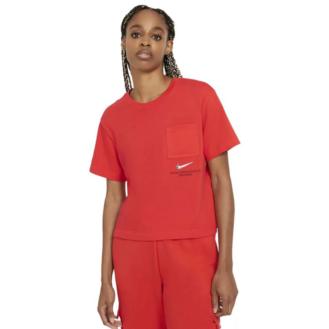 Nike Sportswear Swoosh Kurzärmeliges T-shirt M Lt Crimson / Black günstig online kaufen