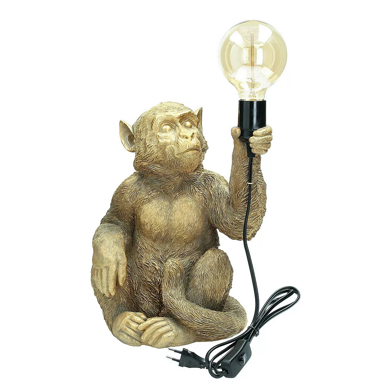 Tischlampe Gold Monkey 36cm, 25,5 x 23,5 x 36 cm günstig online kaufen