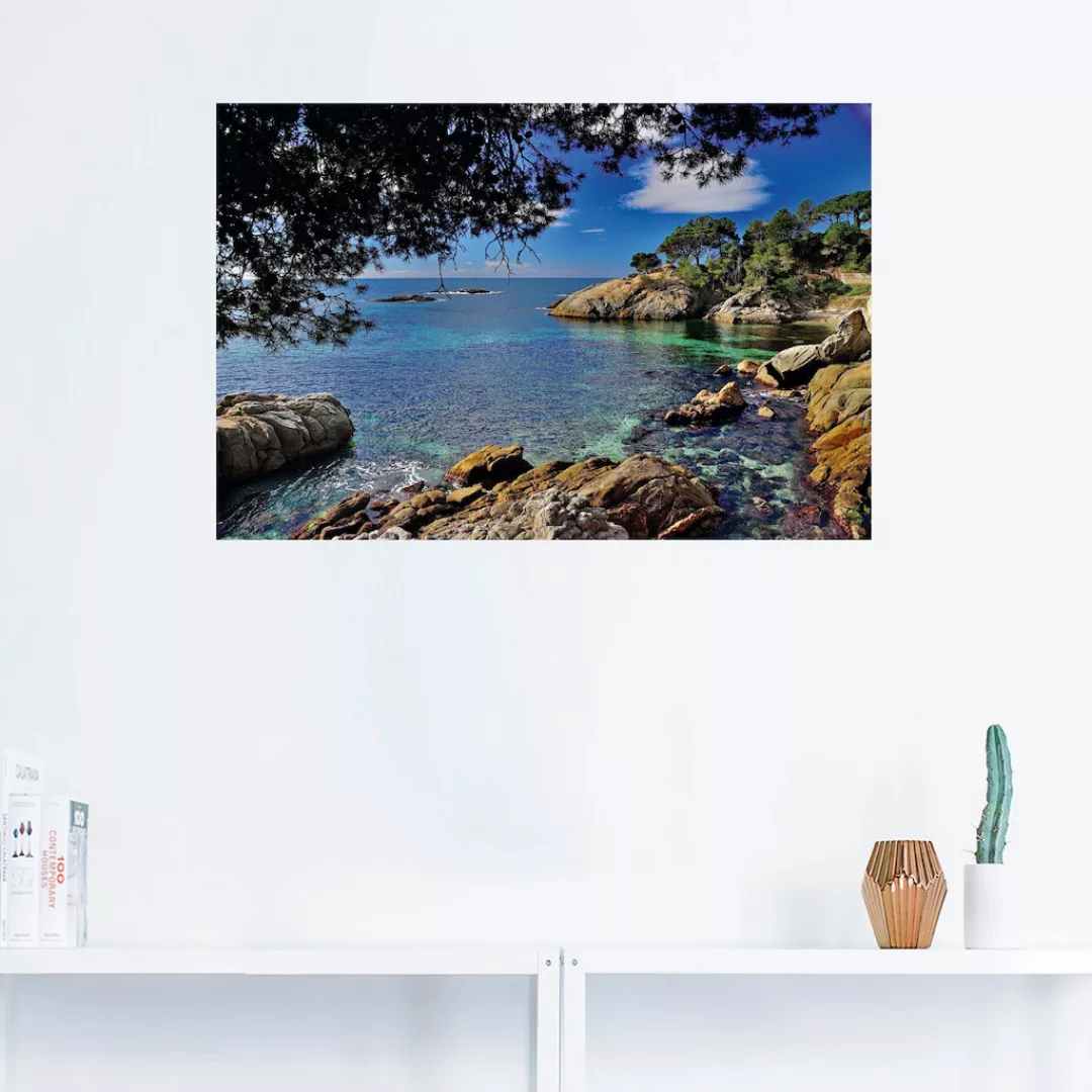 Artland Wandbild "Farben der Costa Brava", Küste, (1 St.), als Leinwandbild günstig online kaufen