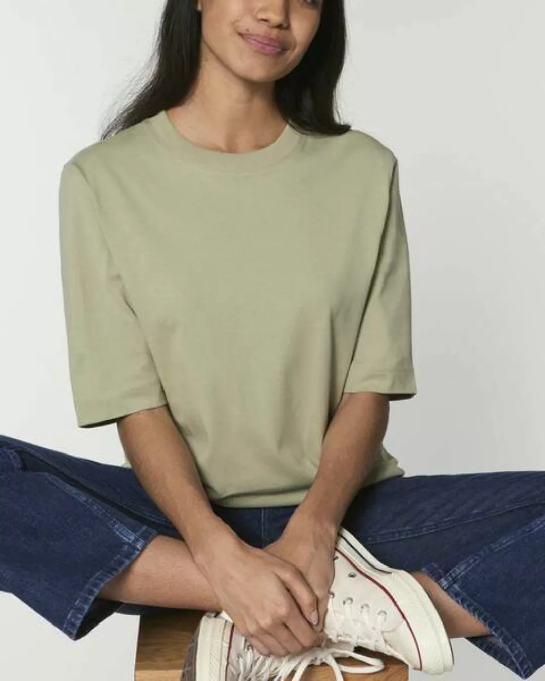 Dickes Boxy T-shirt Für Damen, Premium Bio Baumwolle günstig online kaufen