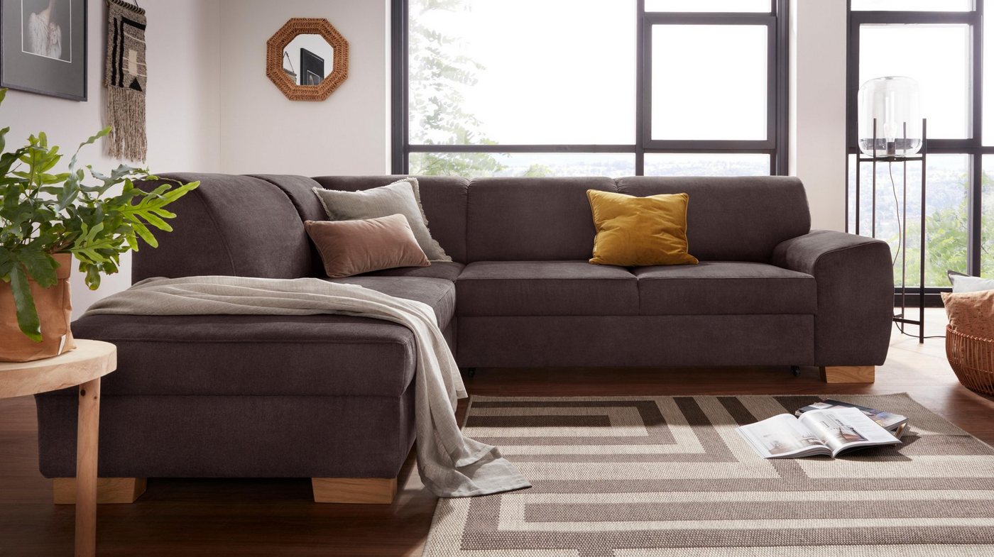 DOMO collection Ecksofa "Incanto L-Form", wahlweise mit Bettfunktion günstig online kaufen