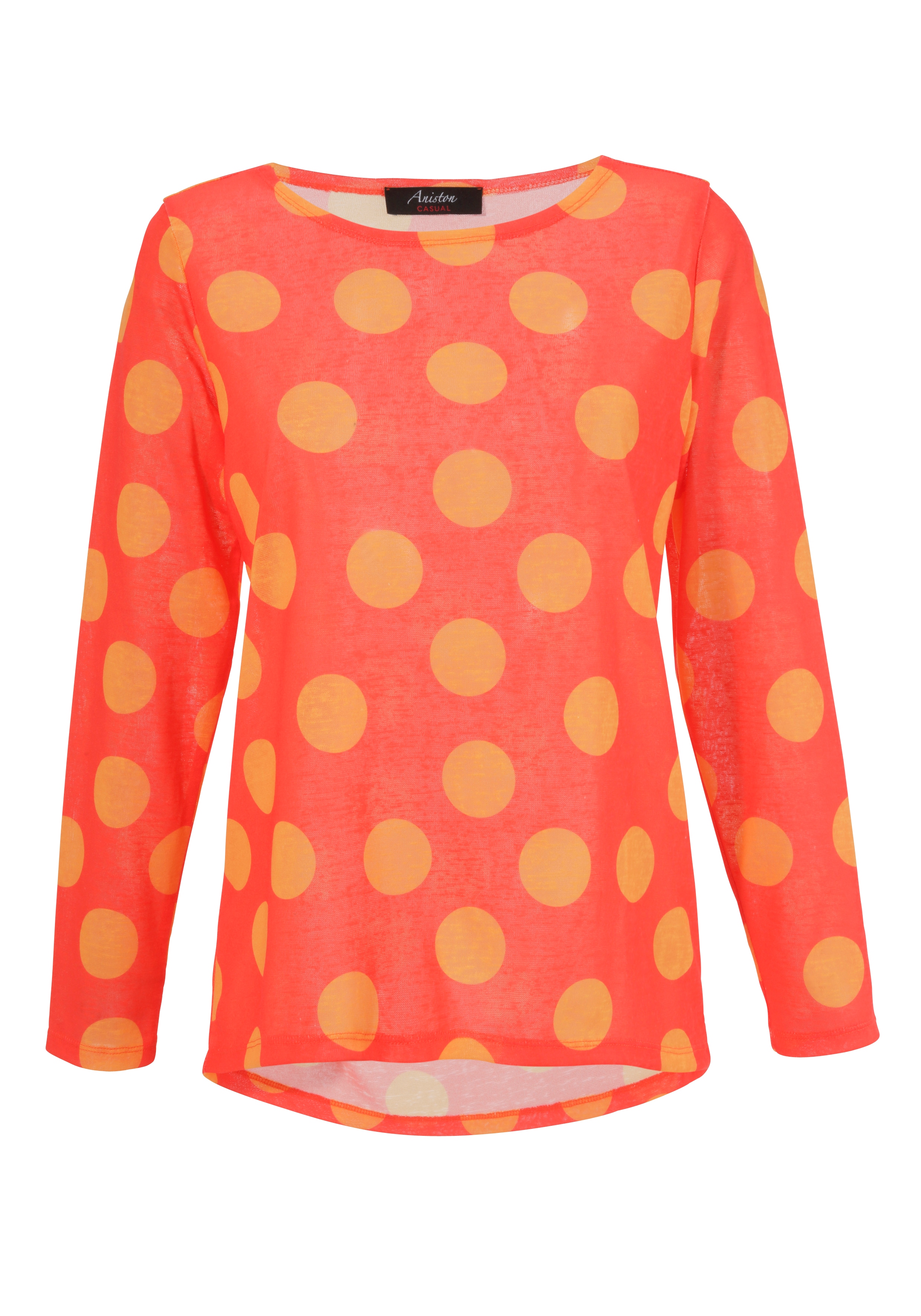 Aniston CASUAL Langarmshirt, mit Punkten günstig online kaufen