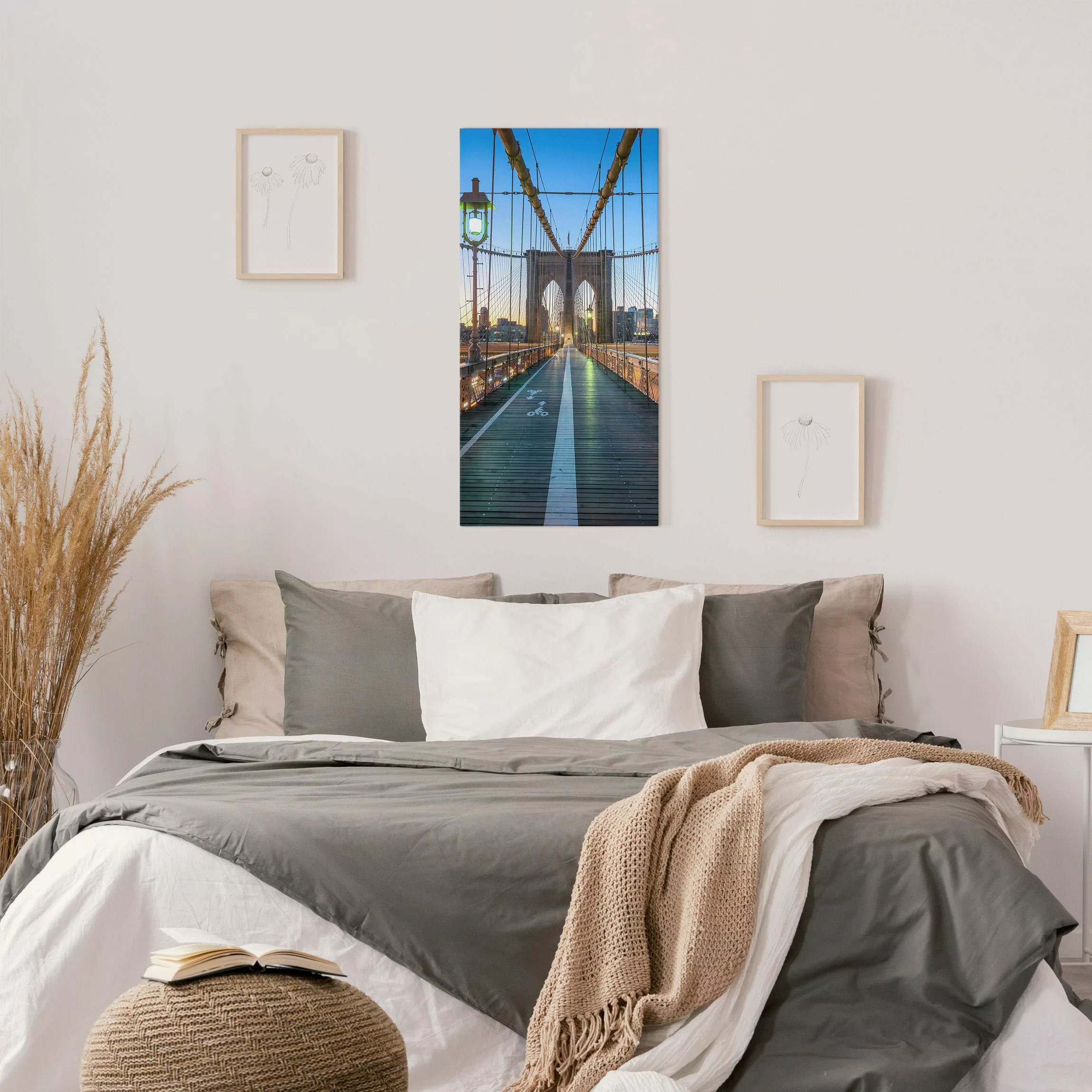 Leinwandbild Morgenblick von der Brooklyn Bridge günstig online kaufen