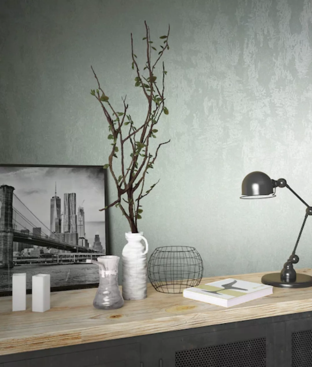 Marburg Vliestapete »Concrete«, glänzend, moderne Vliestapete für Wohnzimme günstig online kaufen