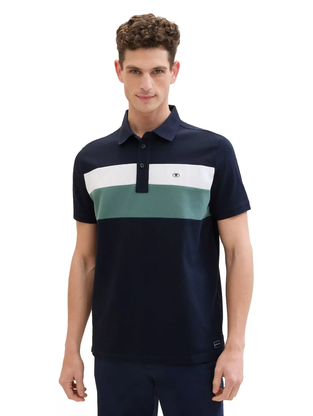 TOM TAILOR Poloshirt, mit Logoprägung auf der Brust günstig online kaufen