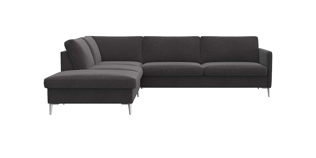 FLEXLUX Ecksofa "Fiore, L-Form", schmale Armlehnen, Kaltschaum, Füße Alu günstig online kaufen