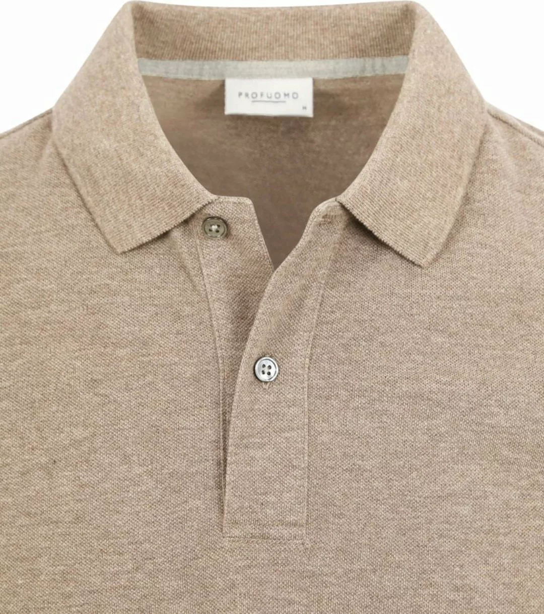 Profuomo Piqué Poloshirt Beige - Größe M günstig online kaufen