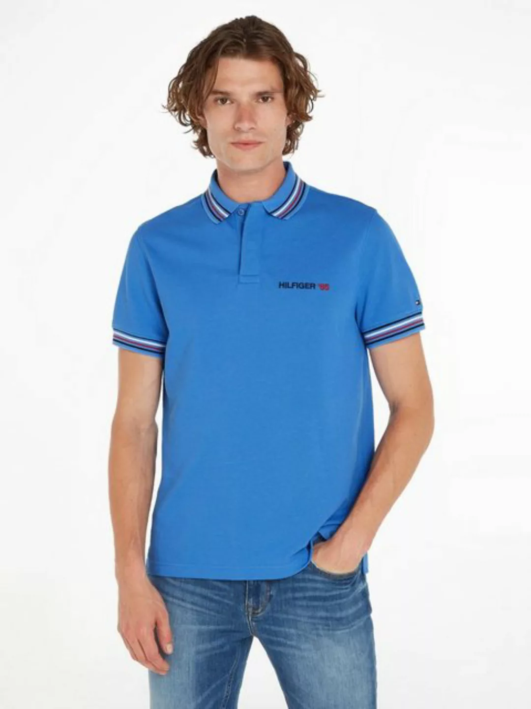 Tommy Hilfiger Poloshirt CONTRAST GLOBAL STRIPE REG POLO mit kontrastfarben günstig online kaufen