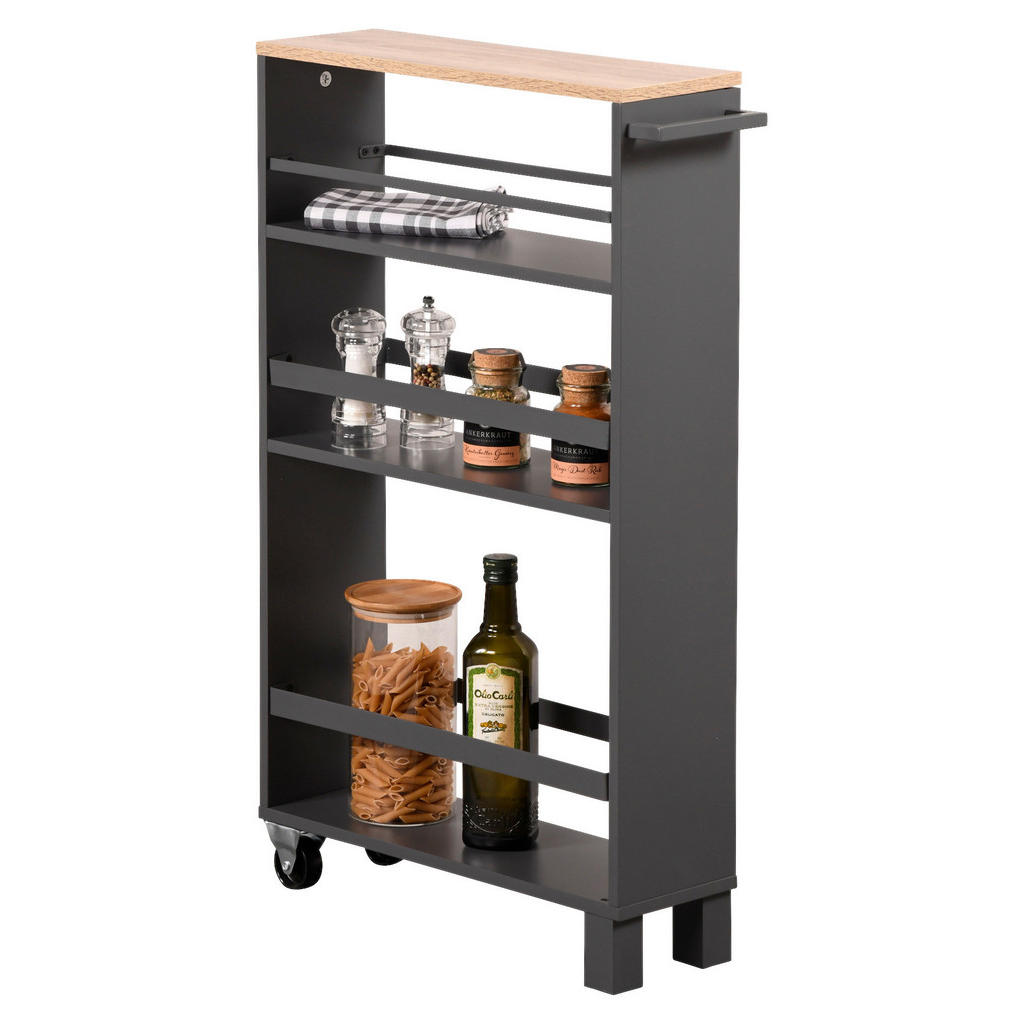 Kesper Nischenregal grau Holz B/H/L: ca. 15x79x50 cm günstig online kaufen