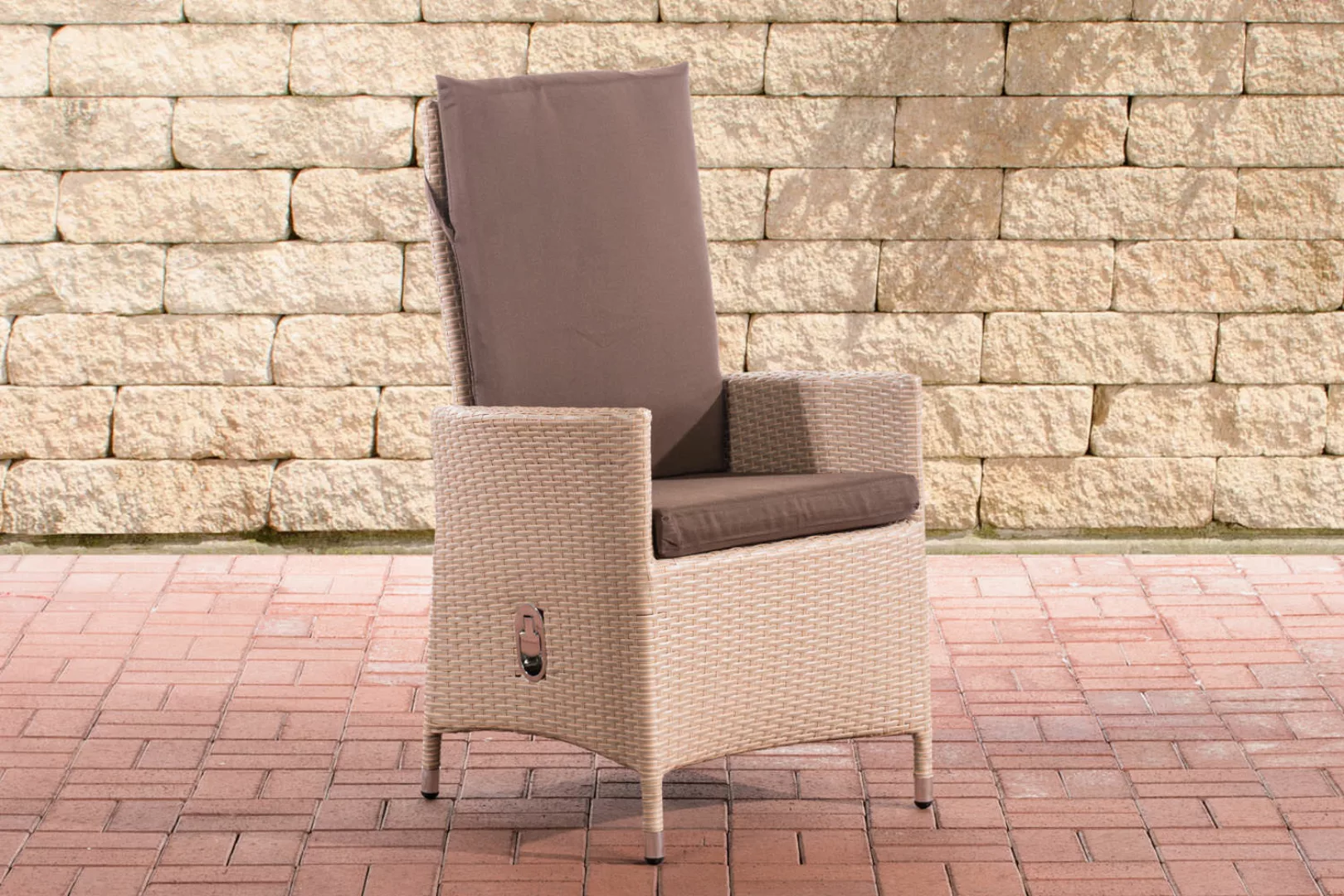 Polyrattan Stuhl Sevilla-sand-Terrabraun günstig online kaufen