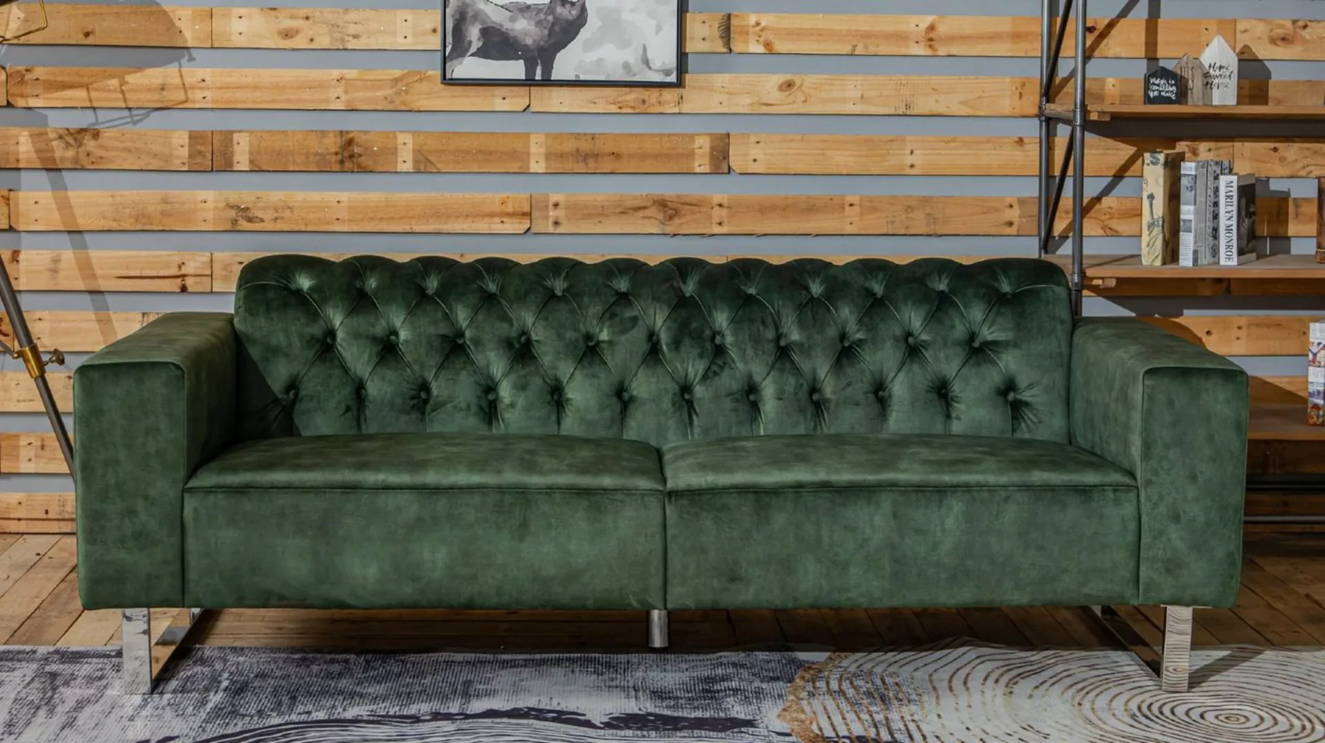KAWOLA 3-Sitzer NILO, Sofa Velvet Vintage verschiedene Farben günstig online kaufen