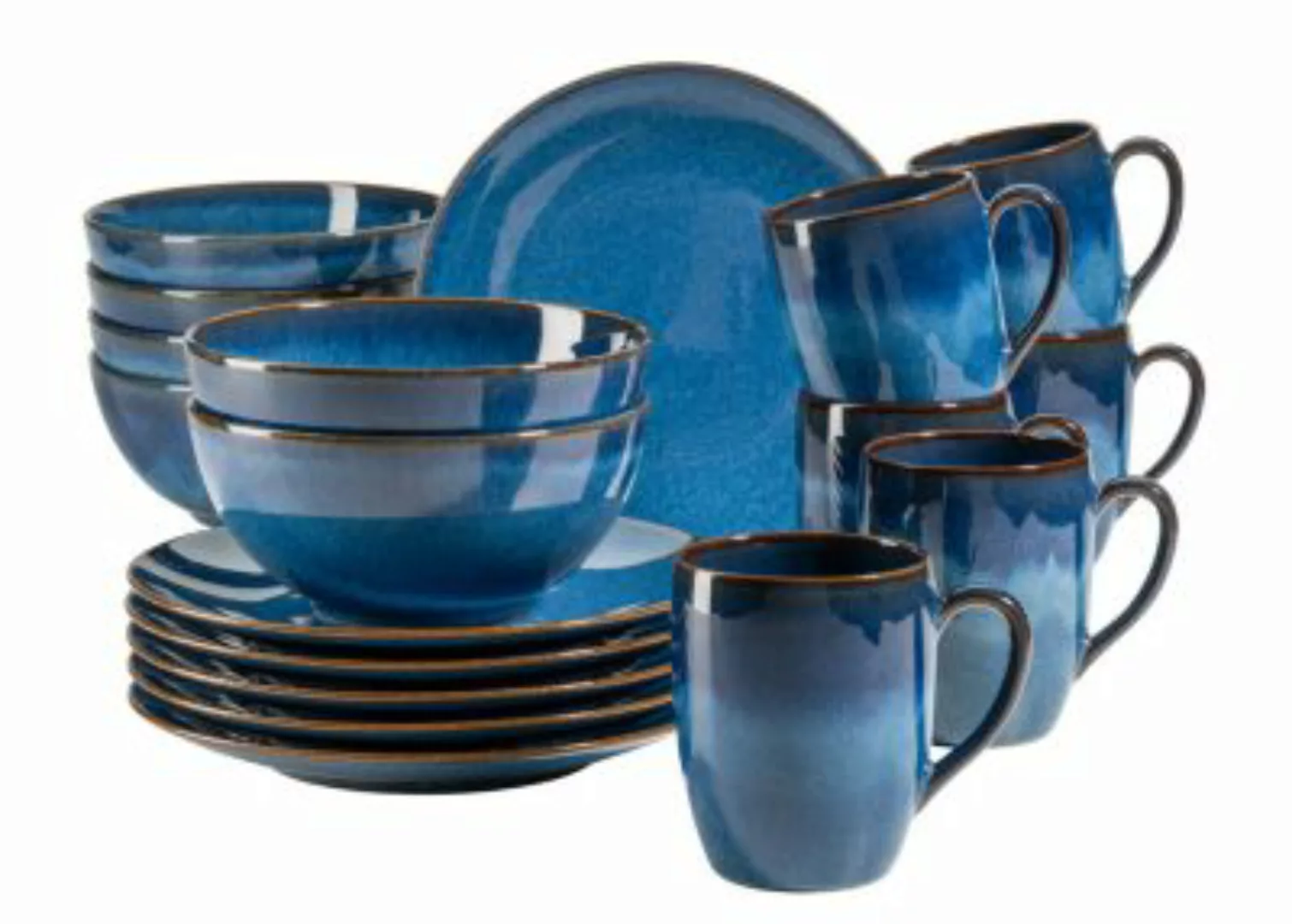 MÄSER Frühstücksset, Keramik OSSIA blau günstig online kaufen