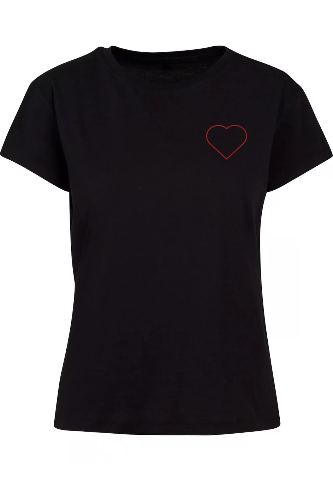 Merchcode T-Shirt "Merchcode Ladies MHSS Herz Rot 2 T-Shirt", (1 tlg.) günstig online kaufen