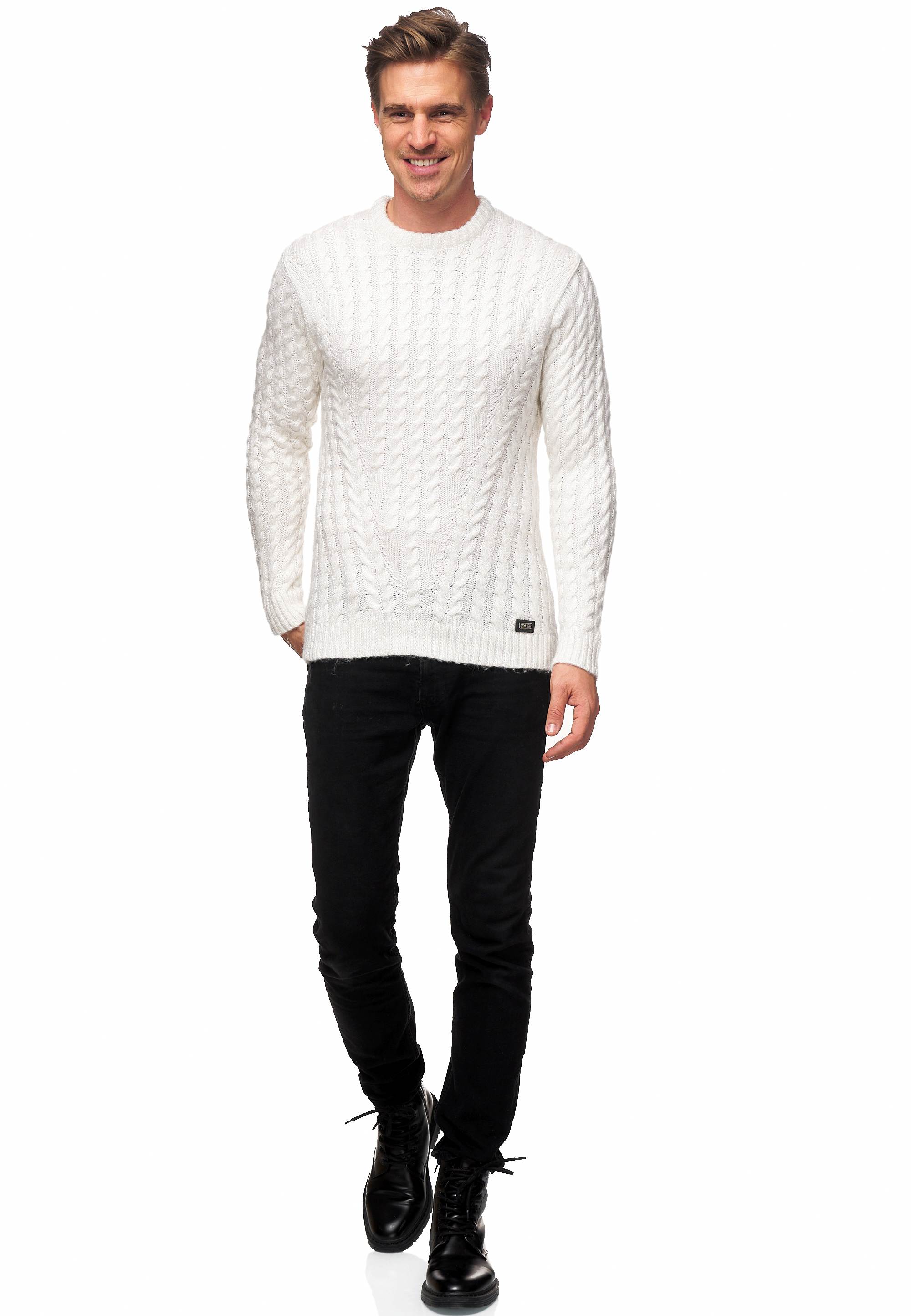 Rusty Neal Strickpullover, mit trendigem Zopfmuster günstig online kaufen
