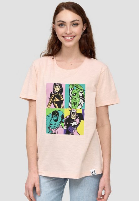Recovered T-Shirt Pop Art Portrait GOTS zertifizierte Bio-Baumwolle günstig online kaufen