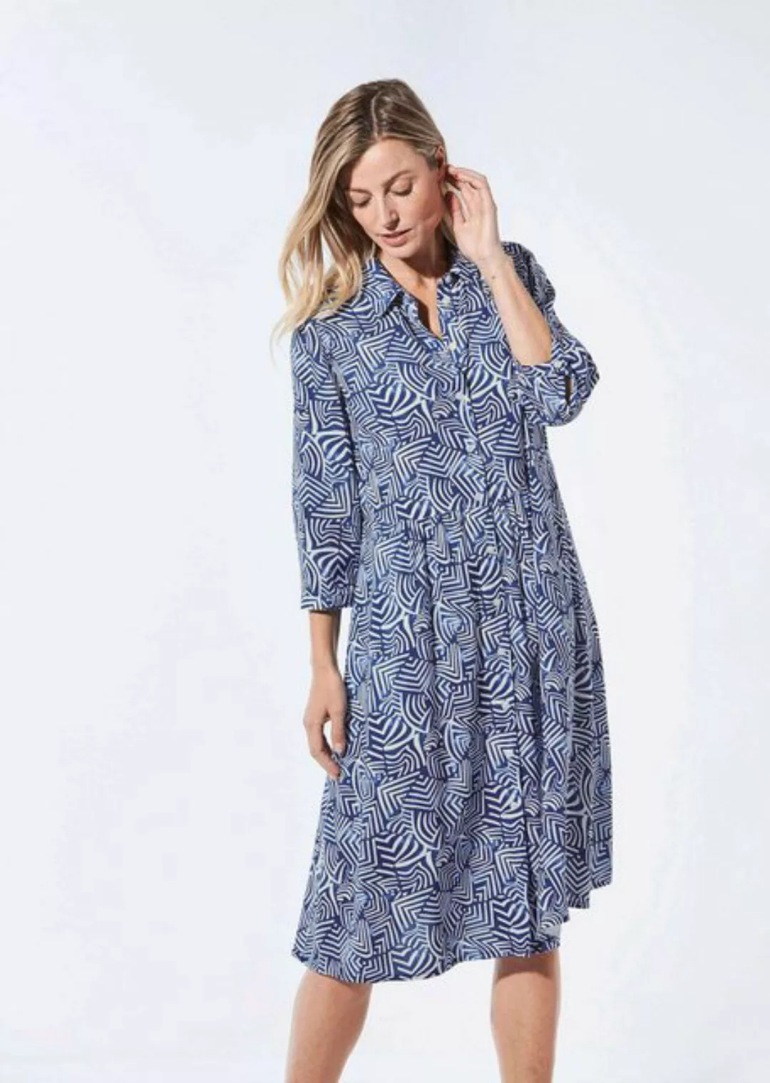 GOLDNER Sommerkleid Kurzgröße: Blusenkleid mit Hemdkragen günstig online kaufen