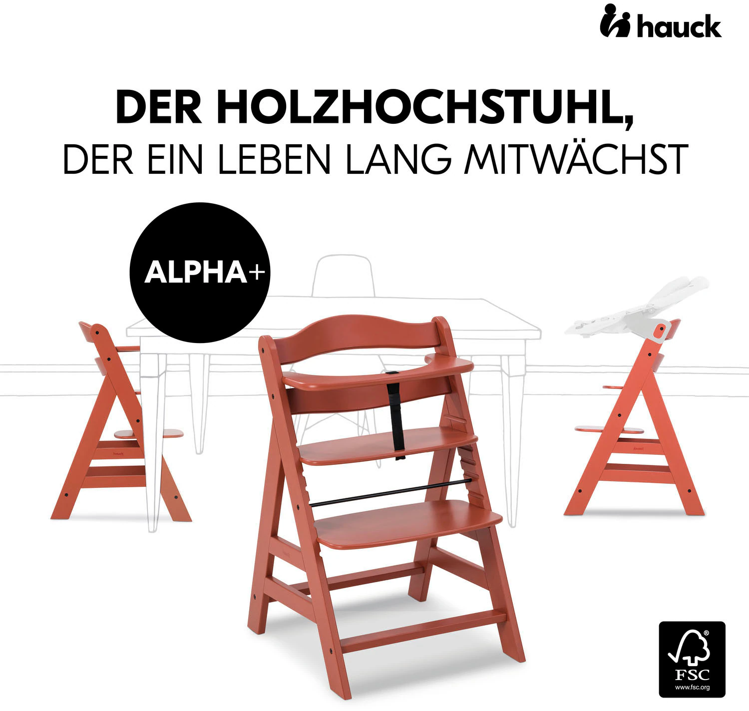 Hauck Hochstuhl »Alpha+, Cork«, FSC® - schützt Wald - weltweit günstig online kaufen
