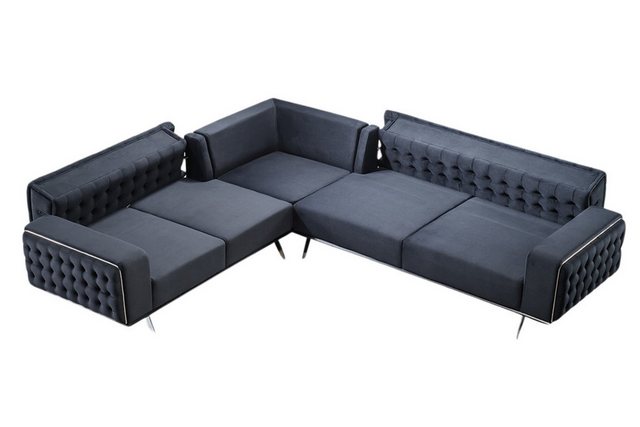 Villa Möbel Ecksofa Torro, Set, mit Relax-/Bettfunktion durch umklappbare R günstig online kaufen