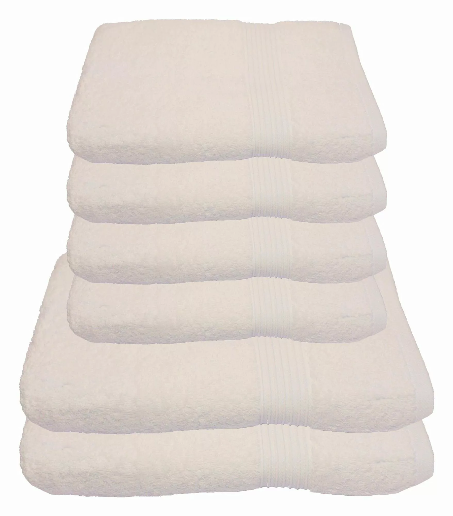 Julie Julsen Handtücher 6-Handtücher-Naturweiß, Baumwolle (6-St) günstig online kaufen