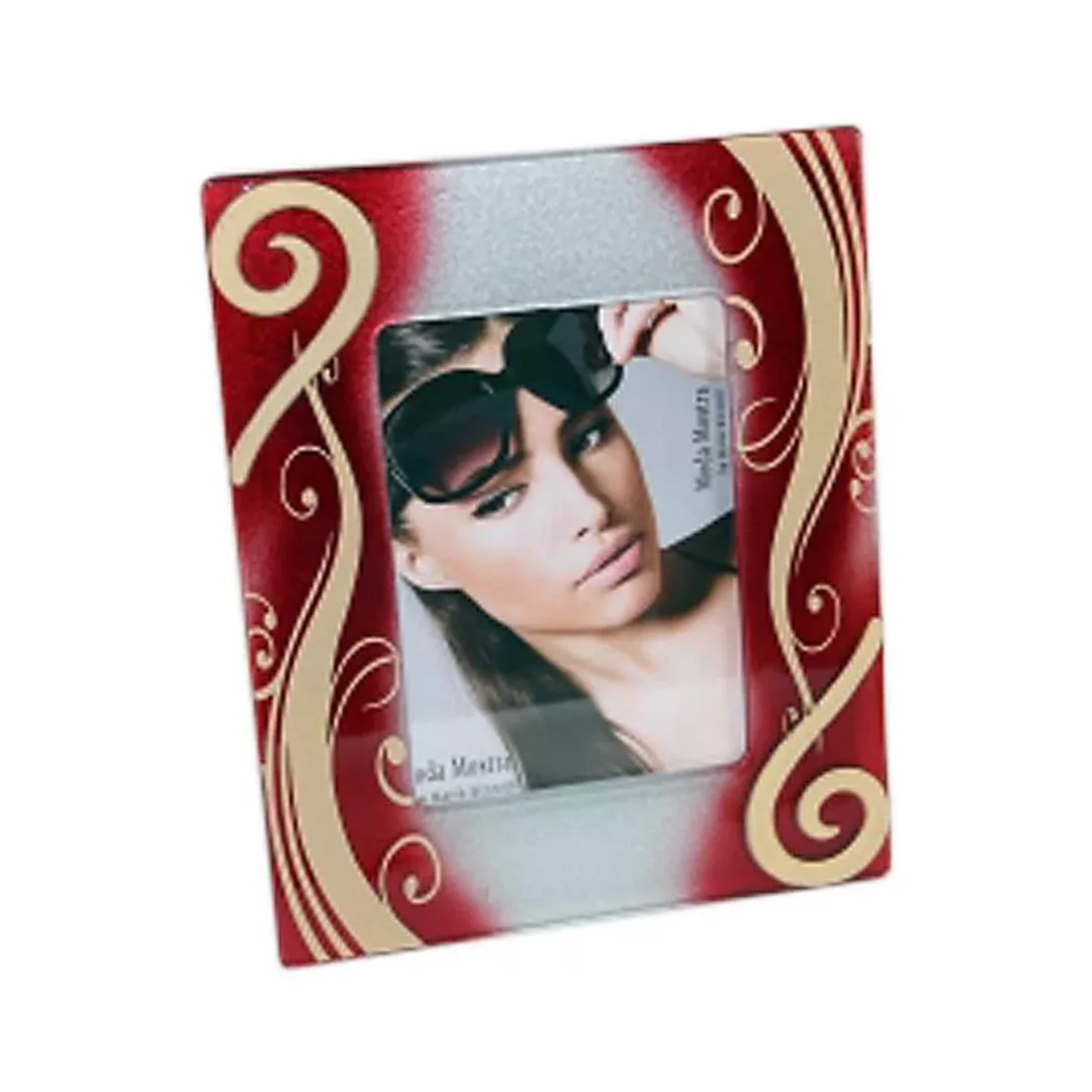 Bilderrahmen Fotorahmen Photo Frame Format 13x18cm Fusing Glas rot gold Han günstig online kaufen