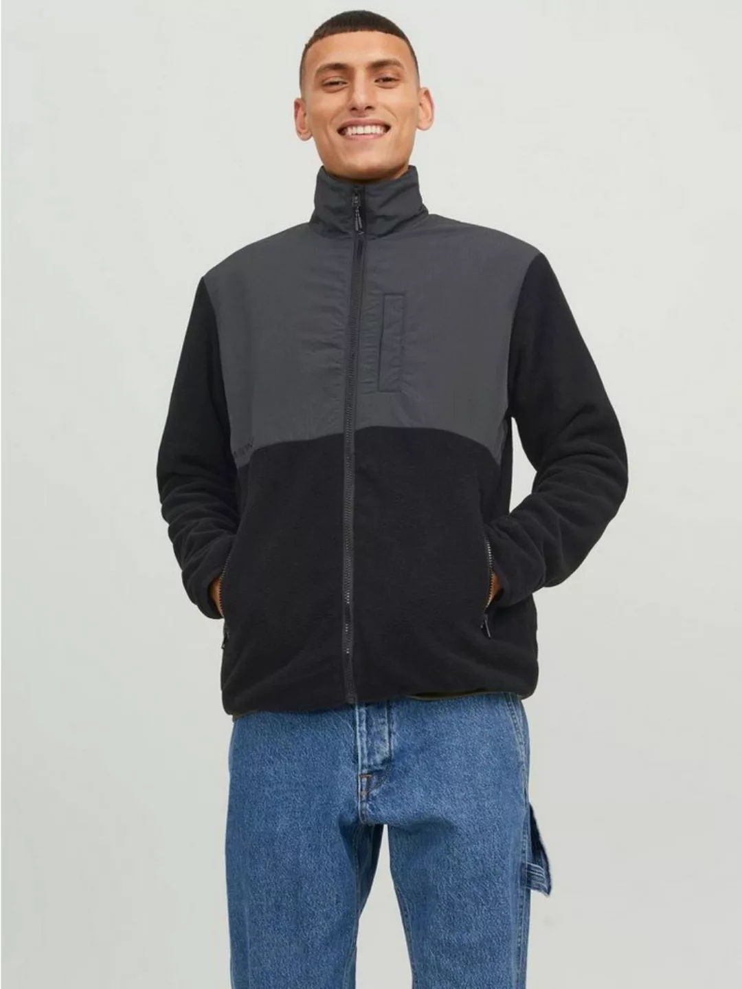 Jack & Jones Blouson Fleece Übergangs Jacke Stehkragen Regular Fit JJEMARVI günstig online kaufen