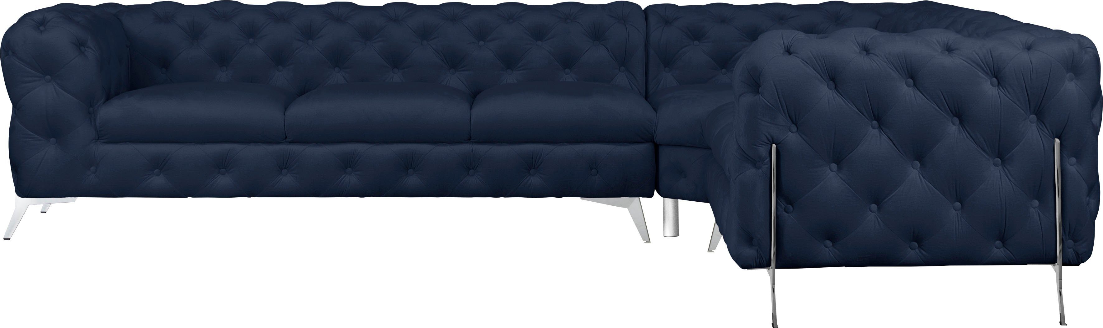 Leonique Chesterfield-Sofa "Amaury L-Form", großes Ecksofa, Chesterfield-Op günstig online kaufen