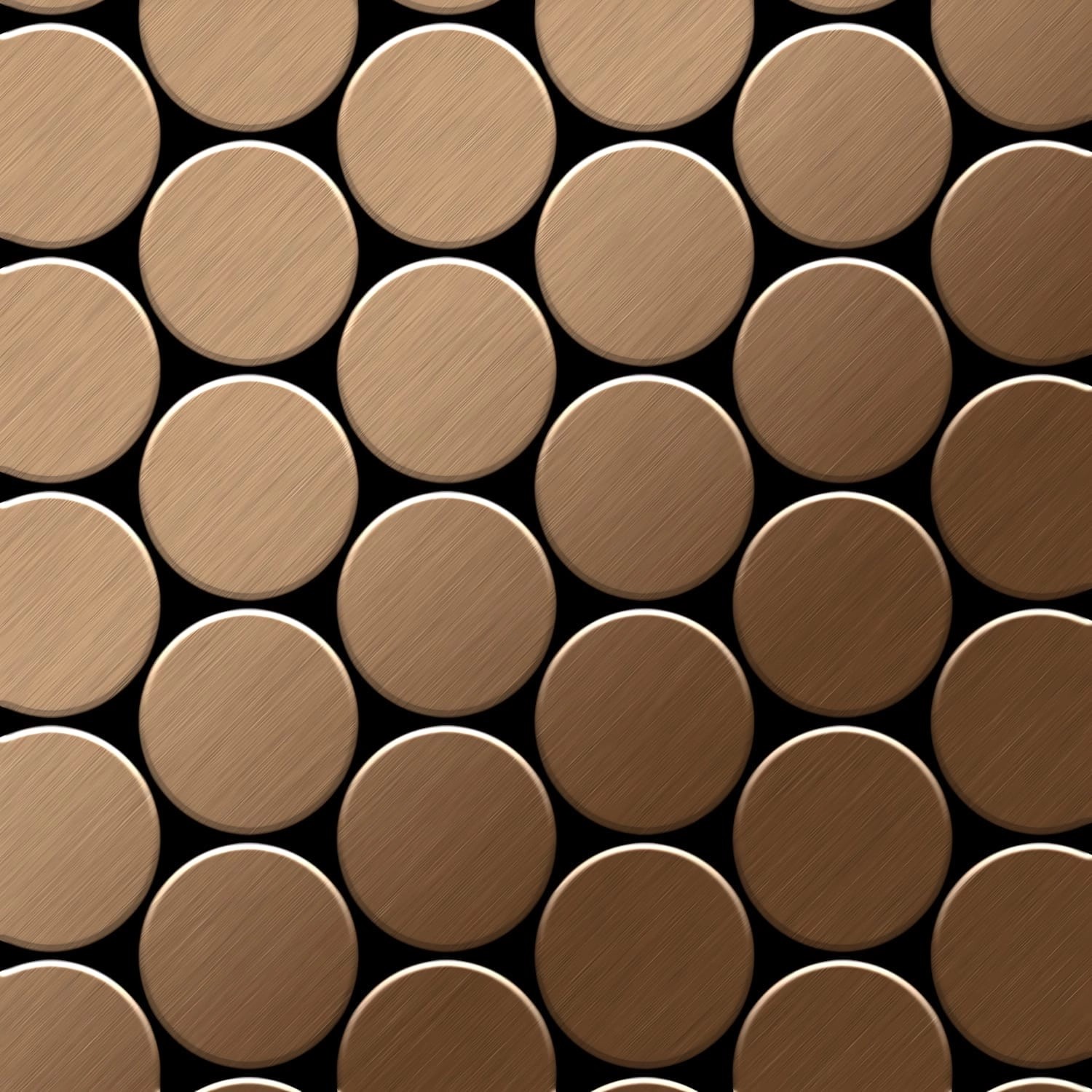 ALLOY Mosaik Fliese Massiv Metall Titan Gebürstet Kupfer 1,6mm Stark Medall günstig online kaufen