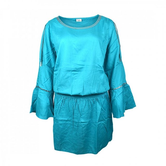 Buffalo London Sommerkleid Sommerkleid abgesetzen Pailetten und gerafftem E günstig online kaufen