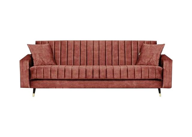 JVmoebel Sofa, Dreisitzer Stoff Wohnzimmer Rosa Design Sofa günstig online kaufen